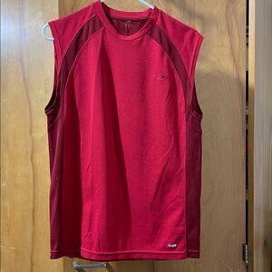 Red Sleeveless Athletic Shirt
